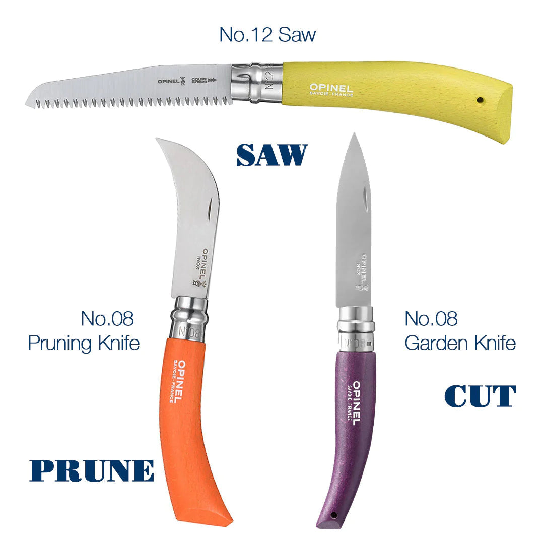 Stainless & Carbon Steel Garden Knife Trio