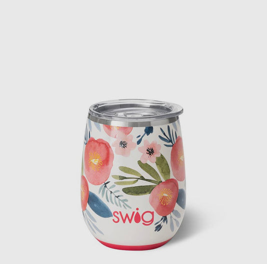 Swig Poppy Fields Stemless Wine Cup (14oz)