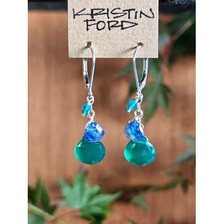 Kristin Ford Green Onyx and Apatite Earings